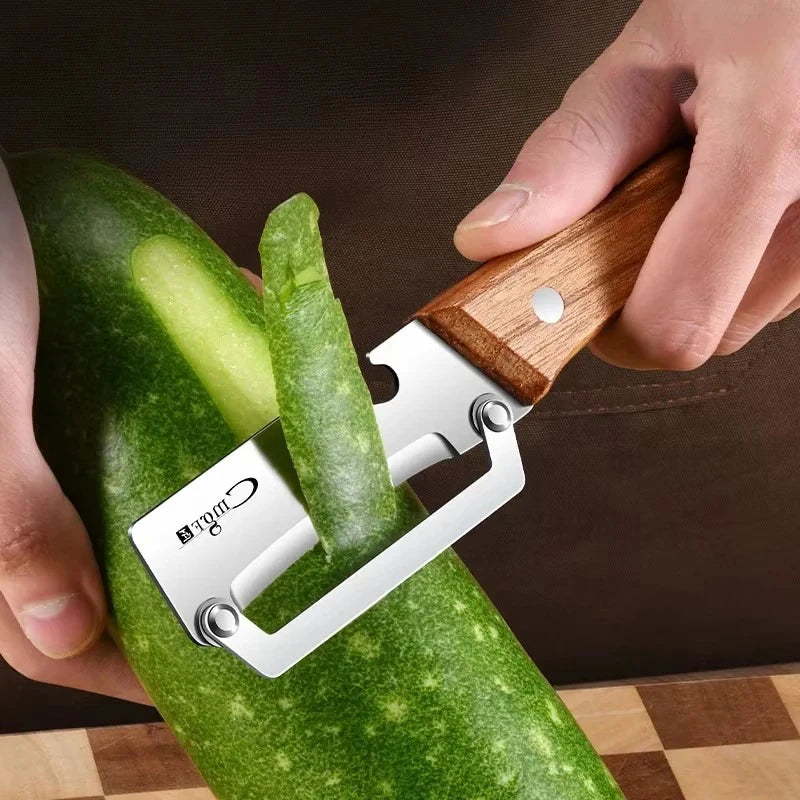 #1 Stainless Steel Peeler with Wooden Handle